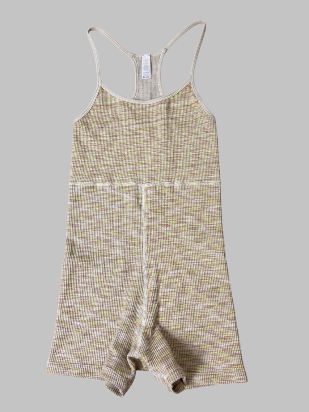Aerie Offline Off-Duty Pointelle Racerback Ribbed Romper